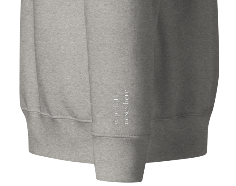"Motherhood My Way." Embroidered Sweatshirt (white font)
